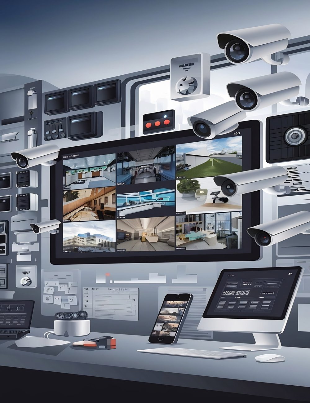 security-technology-management-concept-with-digital